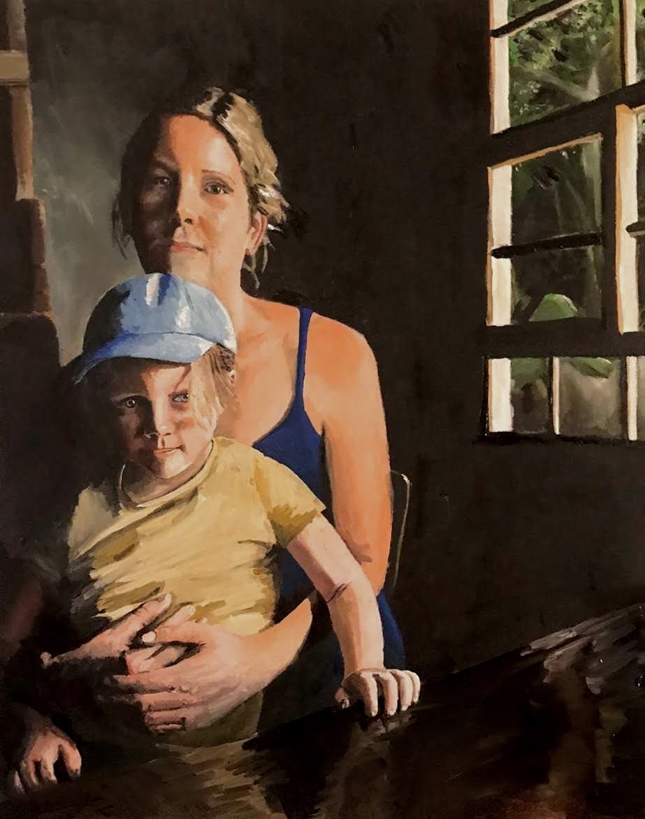 Polly and May — oil painting by Nic Ledger