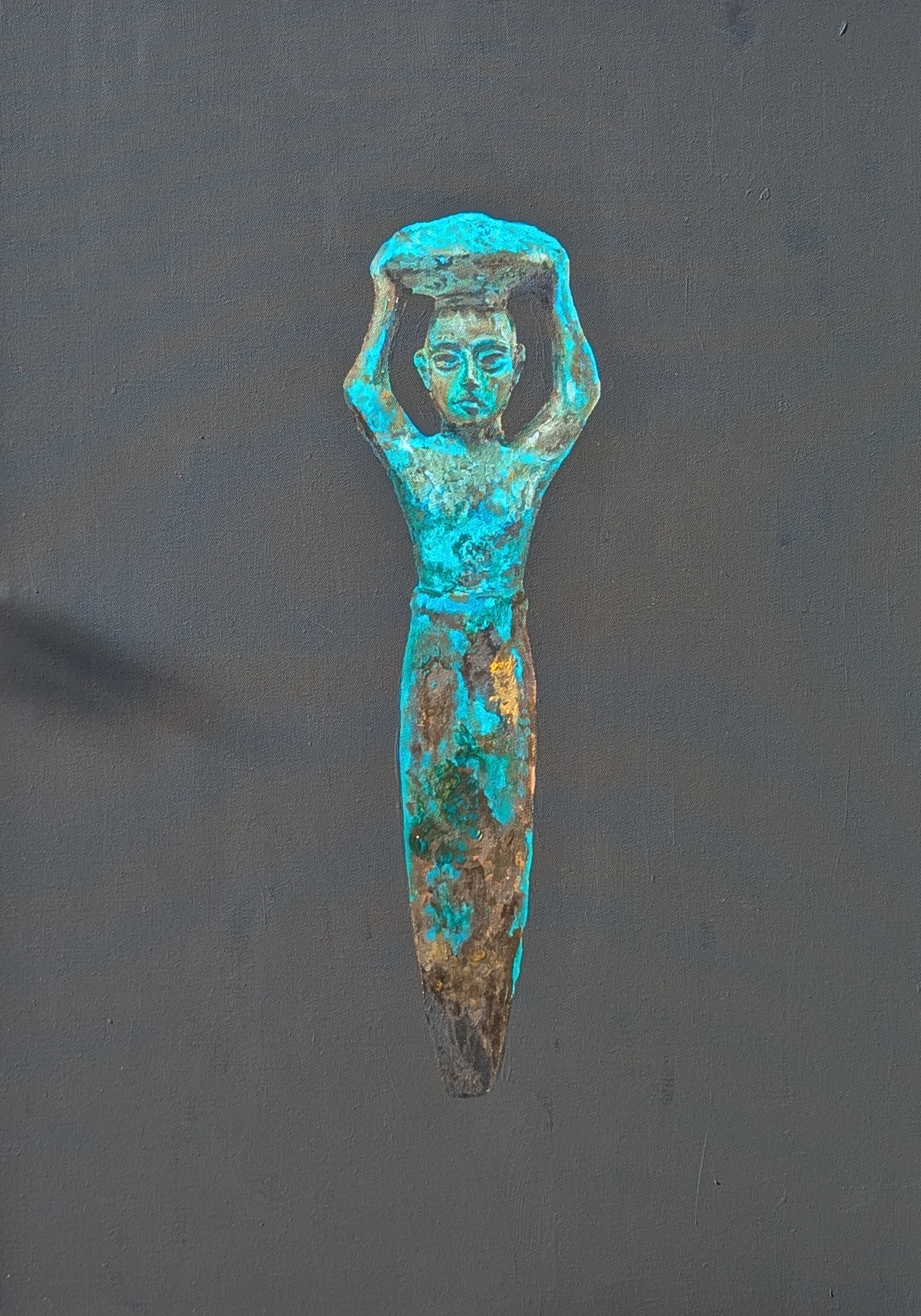 Sumerian Votive Figure — oil painting by Nic Ledger
